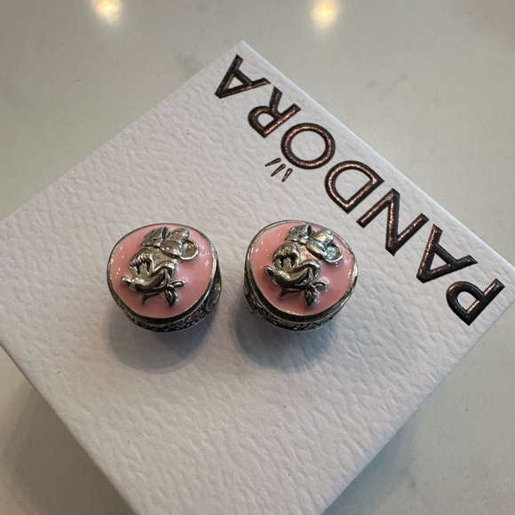 Pandora Disney Minnie Mouse Pink Enamel Charm - Picture 2 of 6
